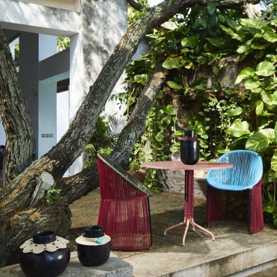 Silla Cartagenas coral, marrón caramelo, negro ames 2