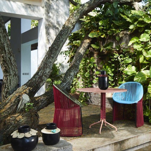 Chaise Cartagenas lilac, honey yellow, black ames