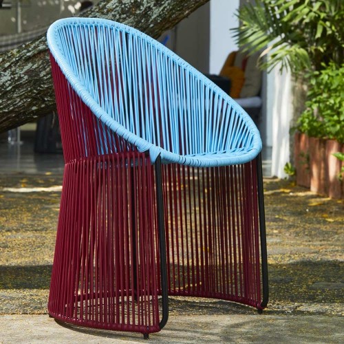 Silla de cartagenas morada, azul pastel, negra ames