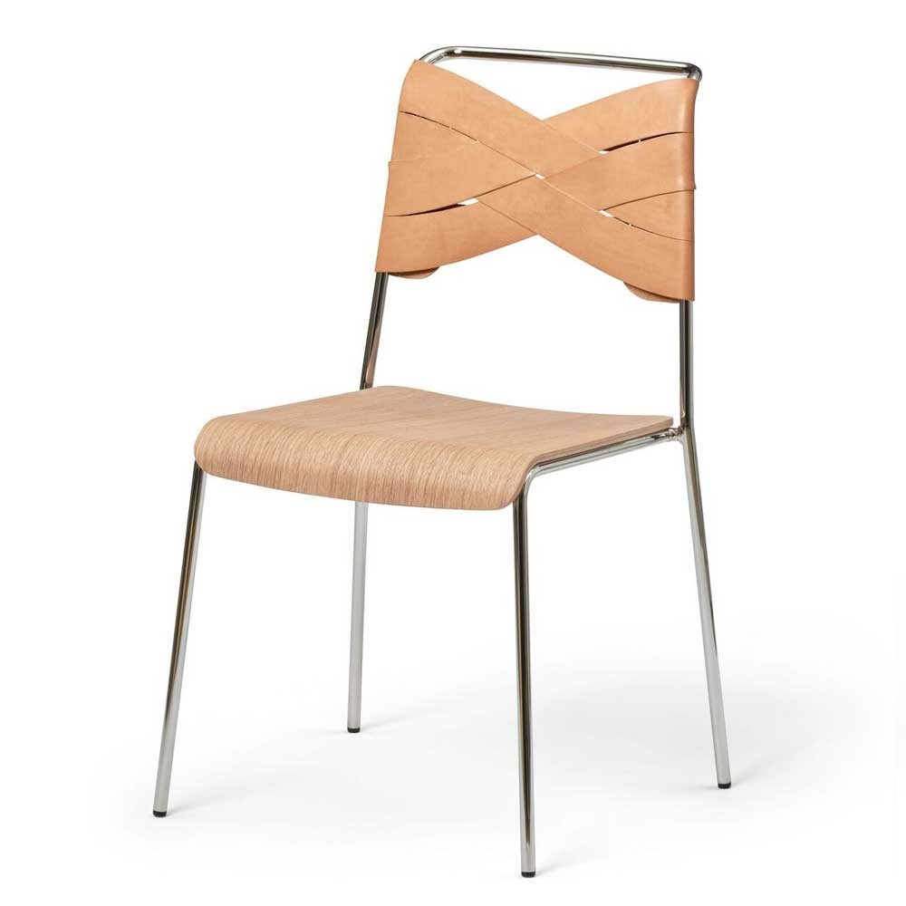 Torso chair oak & natural leather Design House Stockholm