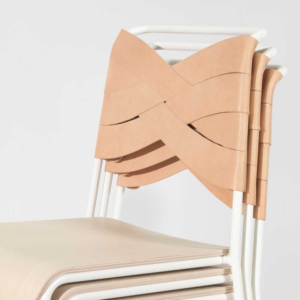 Torso chair oak & natural leather Design House Stockholm