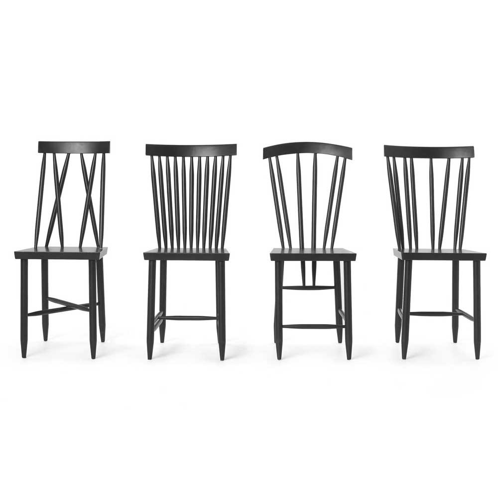 Family Chair n ° 3 zwart (set van 2) Design House Stockholm