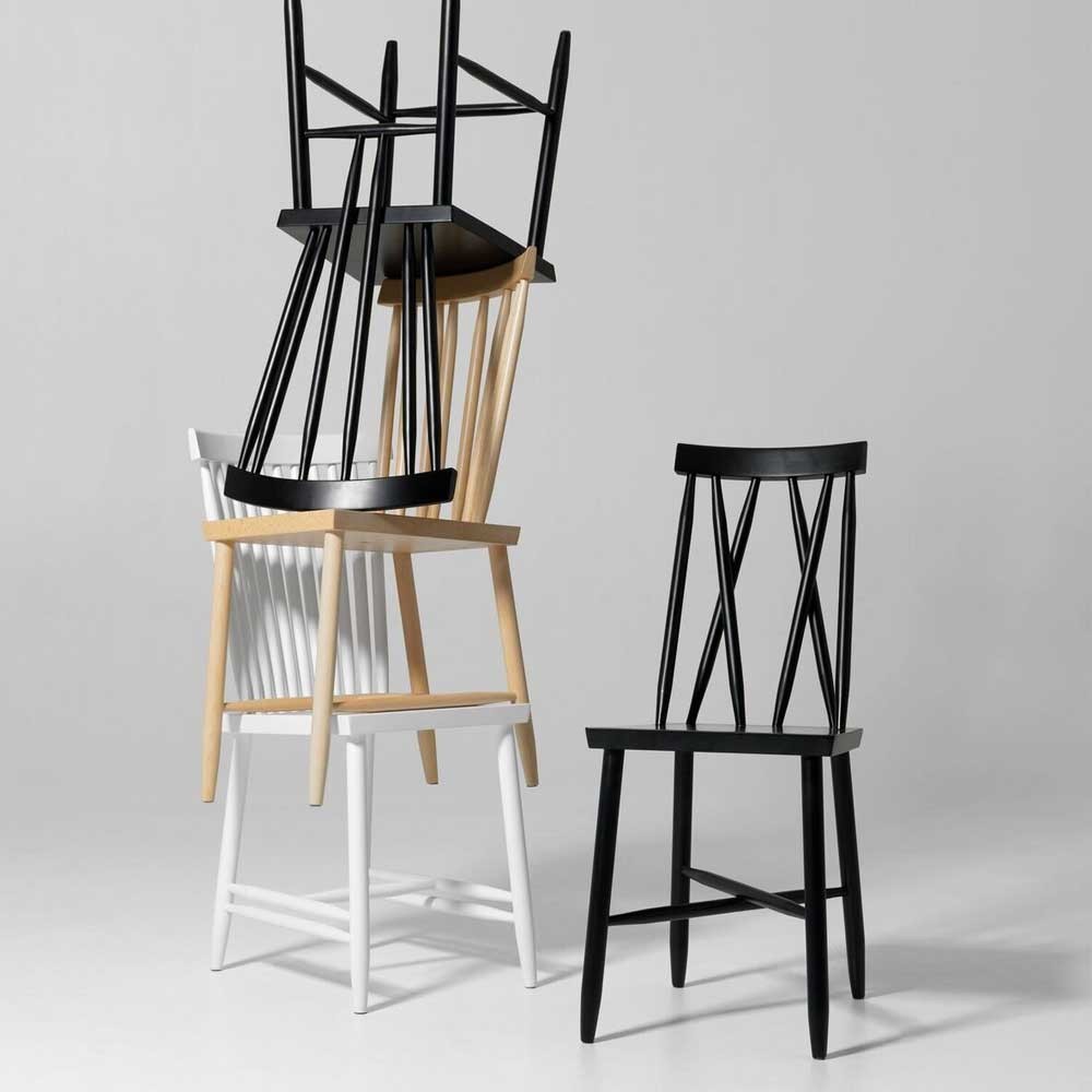 Family Chair n ° 3 zwart (set van 2) Design House Stockholm