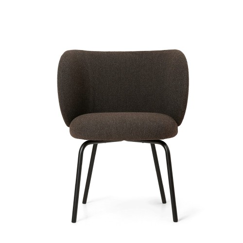 Silla de comedor Rico - Hallingdal Gris Foncé Marron/Noir