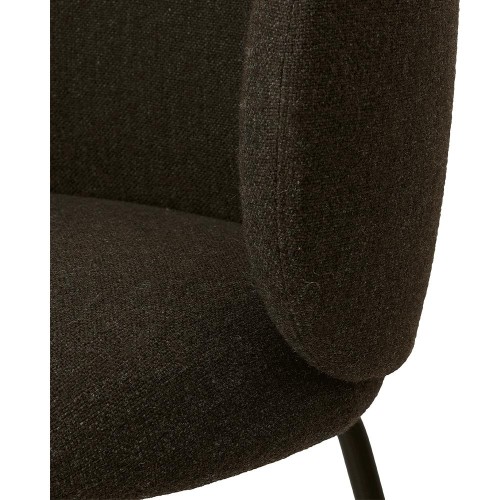 Rico Dining Chair - Hallingdal Dark Grey Brown/Black