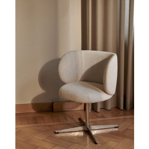 Chaise de salle à manger Rico - Pivotante - Bouclé