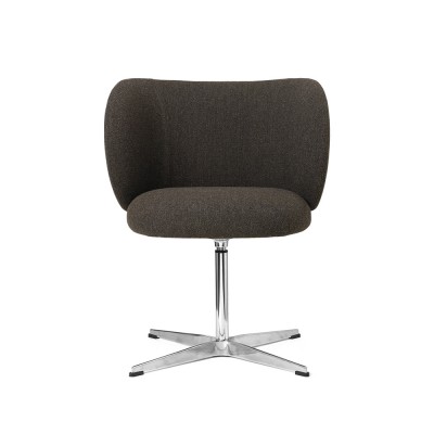 Rico Dining Chair - Swivel - Hallingdal Dark Grey Brown Ferm Living