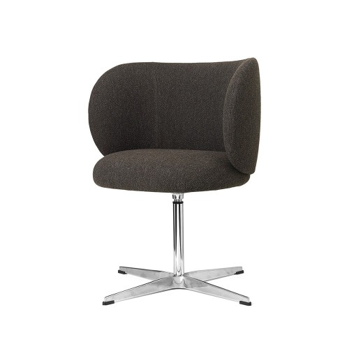 Silla de comedor Rico - Giratoria - Hallingdal Gris oscuro marrón