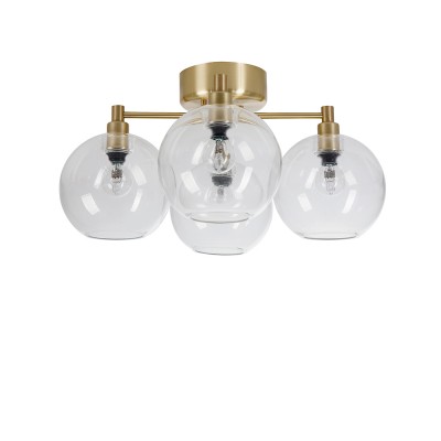 Plafondlamp Gloria D330 messing/lichtglas Belid