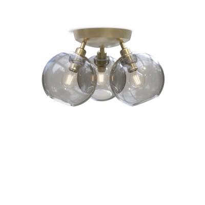 Gloria D330 ceiling light - brass/smoked glass Belid