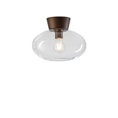 Bullo oxidized/clear glass ceiling light Belid