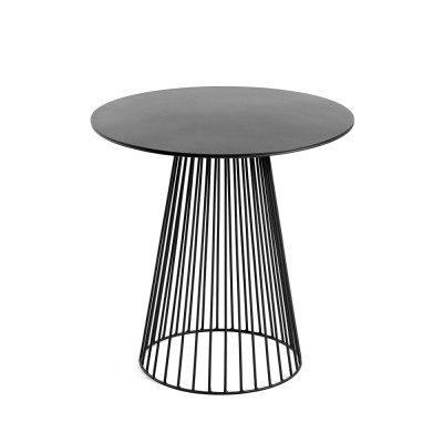 Garbo 40 round black bistro table Serax