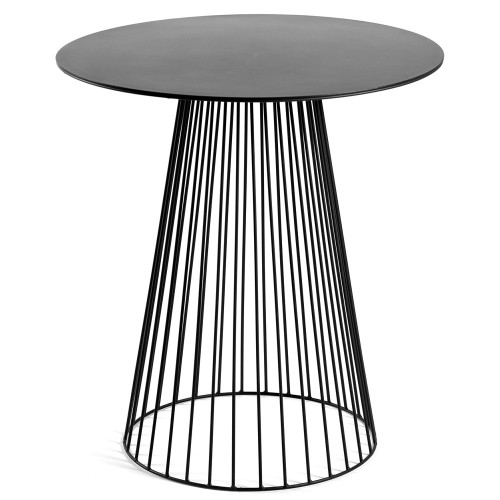 Table bistrot Garbo 65 ronde noir