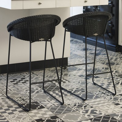 Sgabello bar Joe a slitta nero H85 cm Vincent Sheppard Vincent Sheppard