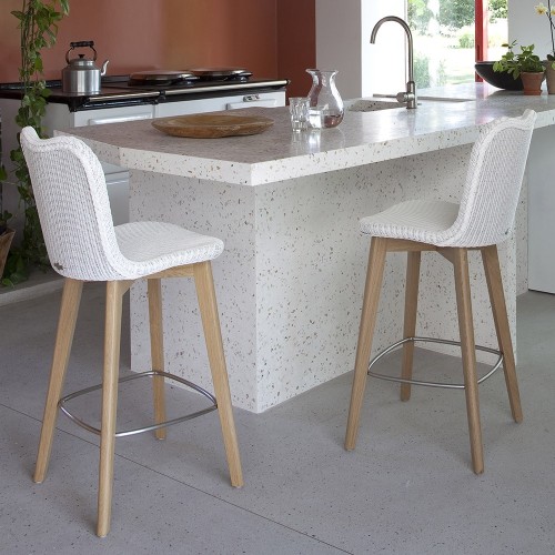 Sgabello bar Lily con base in rovere H101 cm Vincent Sheppard