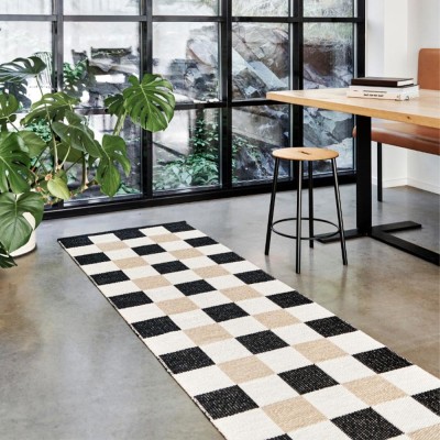 Tapis PIX Noir, vanille et beige 2