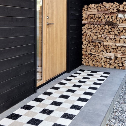 PIX Teppich Schwarz, Vanille und Beige