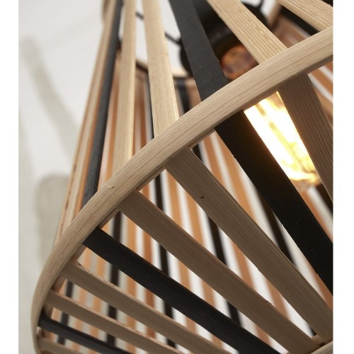 Suspension diamant Merapi - noir et naturel