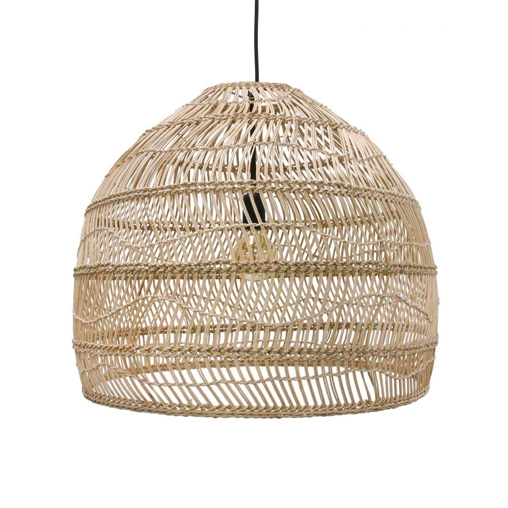 Lámpara colgante Ball de mimbre natural M HKliving