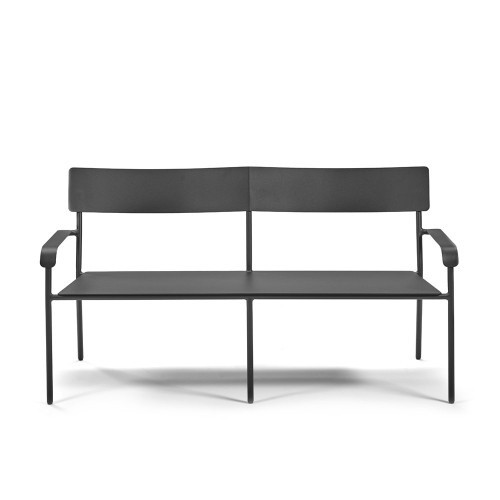 Banco de dos plazas August - negro