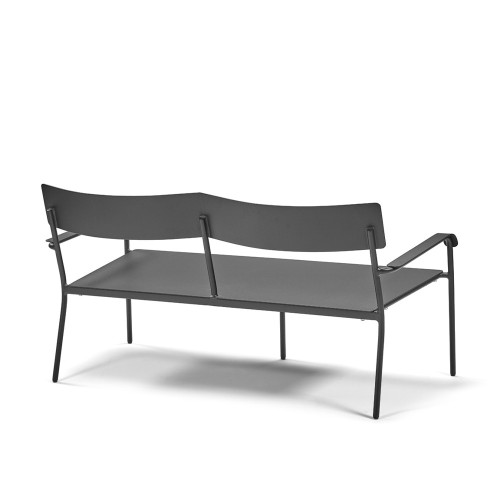 Banc deux places August - noir