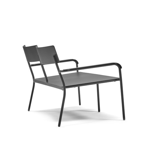 Banc deux places August - noir