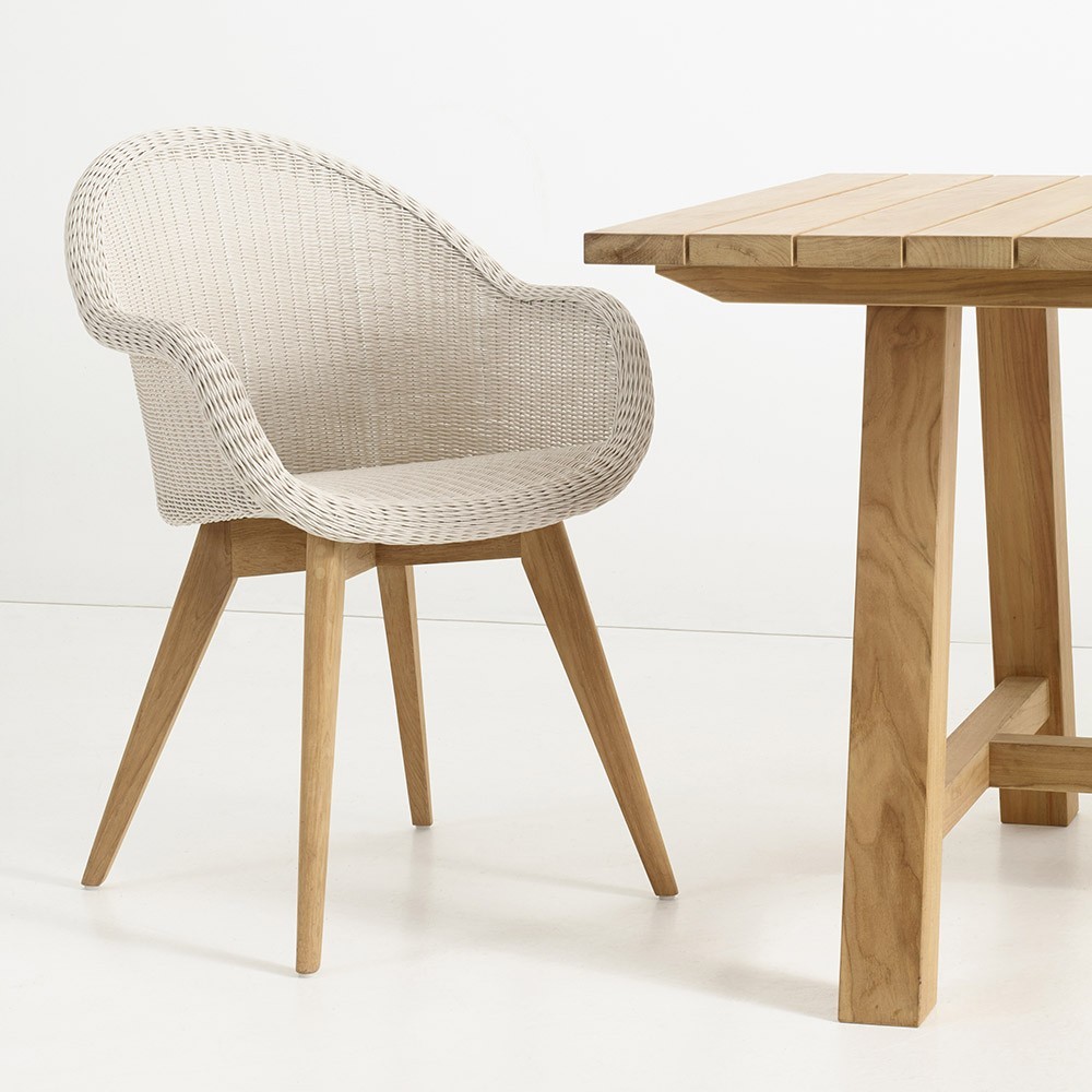 Silla Edgard base teca Vincent Sheppard