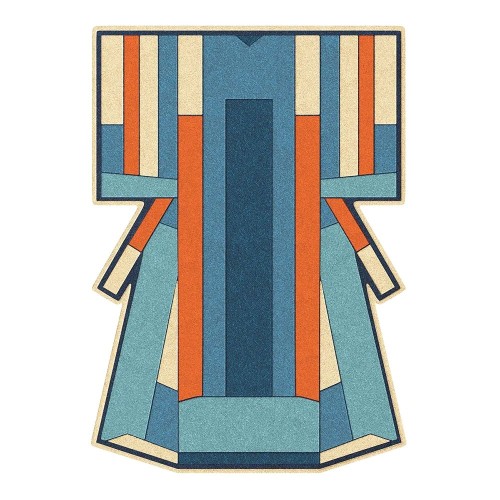 Ines Teppich blau/terracotta 170x240cm