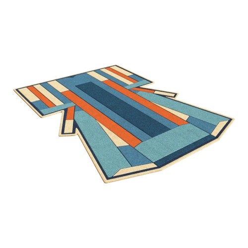 Tappeto Ines blu/terracotta 170x240cm