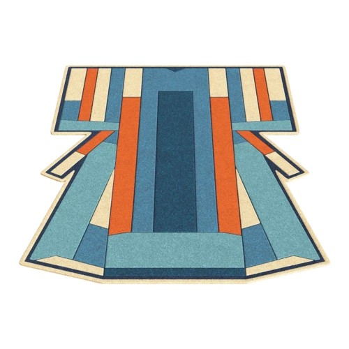 Alfombra Ines azul/terracota 170x240cm