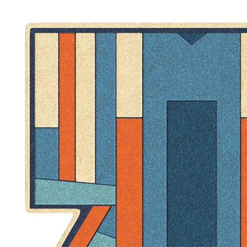 Alfombra Ines azul/terracota 170x240cm