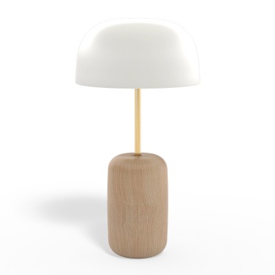 Tafellamp Nina, messing steel/witte kap Hartô