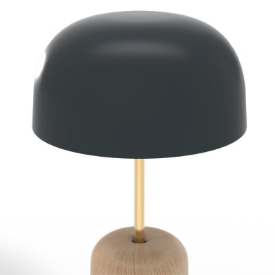 Table lamp Nina, brass stem/slate grey shade 2