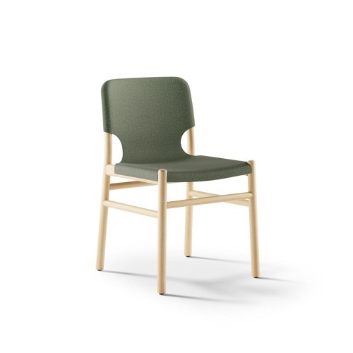 Xume chair with wood structure