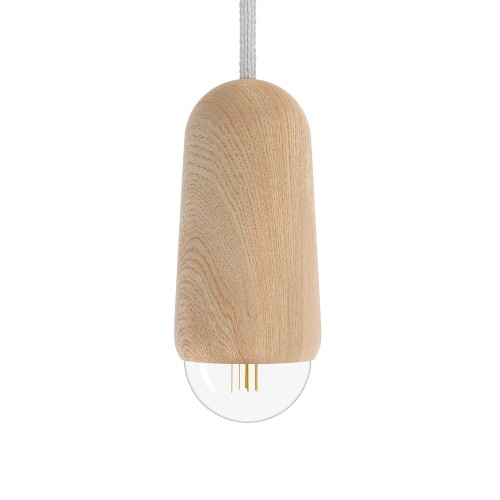 Luce Small Pendant, Natural Oak