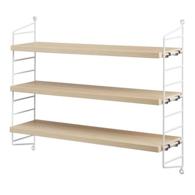 Estante de bolsillo de hilo fresno y blanco String Furniture 2