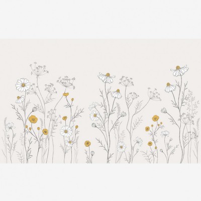 Carta da parati panoramica con fiori di camomilla - CHAMOMILE