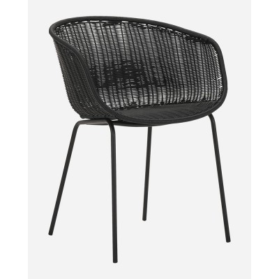 Hapur fauteuil - zwart House Doctor