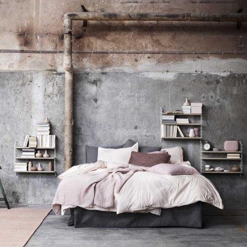 String pocket plank eiken & wit String Furniture