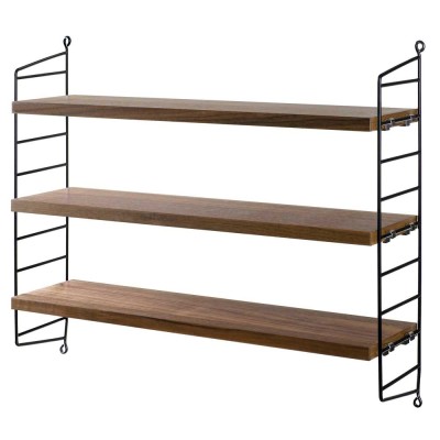 String pocket plank walnoot & zwart String Furniture 2