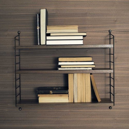 String pocket plank walnoot & zwart String Furniture