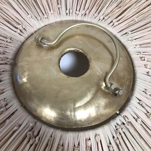 Sombrilla colgante de rafia