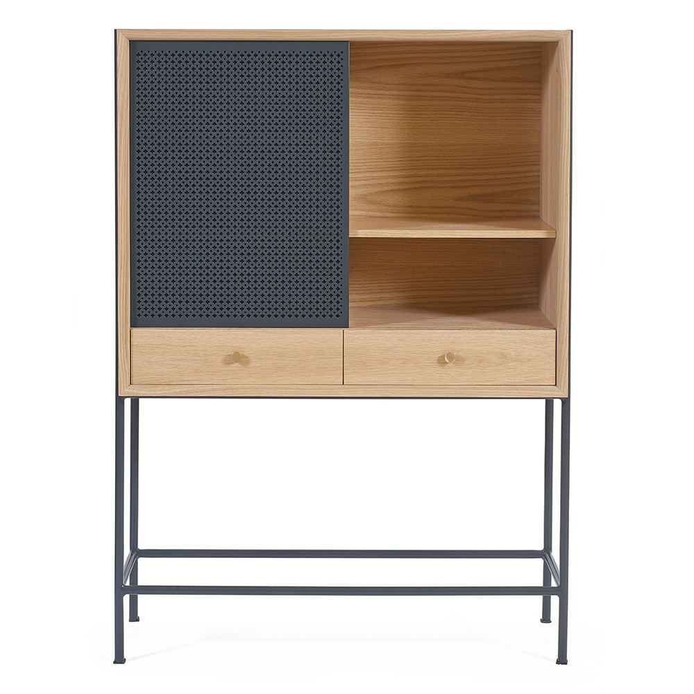 Gabin cabinet oak slate grey Hartô