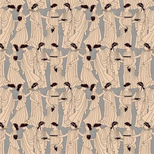 Papier peint bleu Déesse