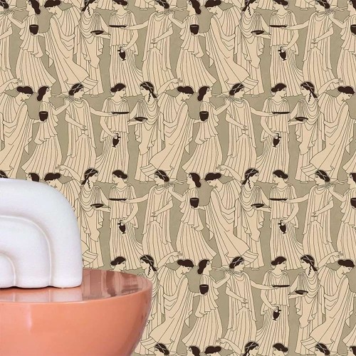 Papier peint gris Déesse