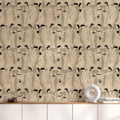 Papier peint gris Déesse