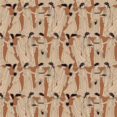 Goddess terracotta wallpaper Edito Paris