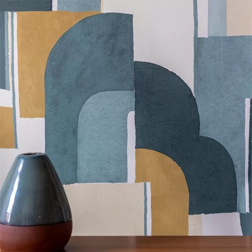 Syntone blauw behang