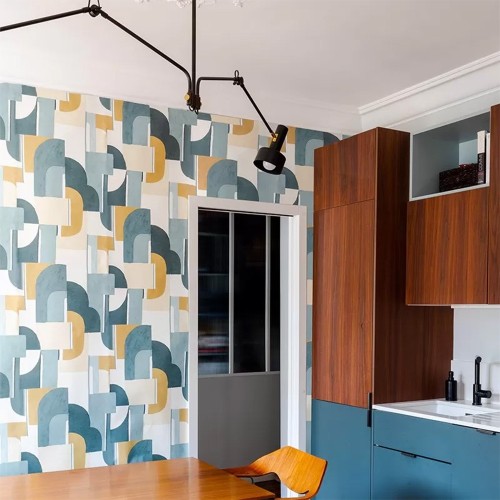 Syntone blauw behang