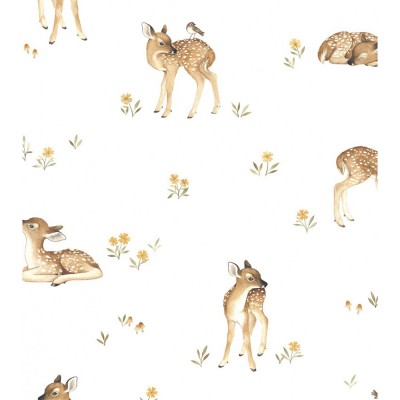 Papier peint faons vintage - OH DEER Lilipinso